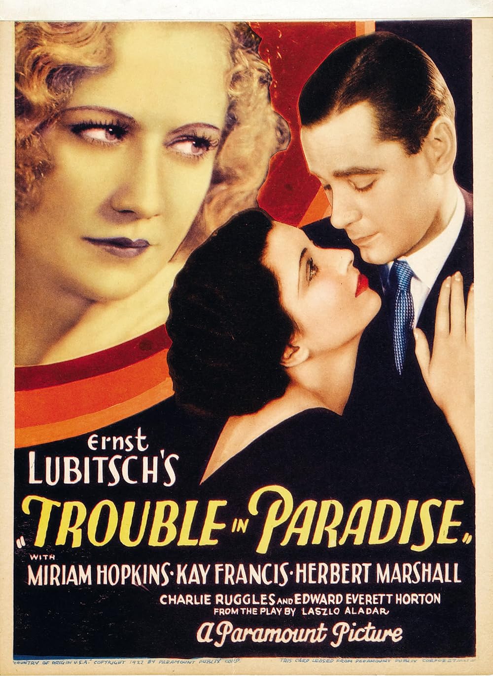 Trouble in Paradise poster